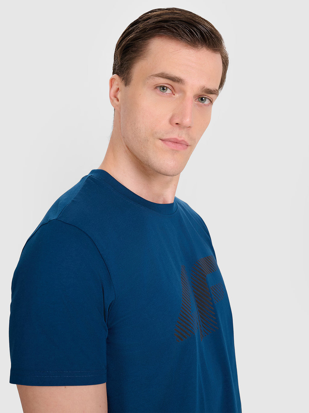 T-shirt regular z nadrukiem męski