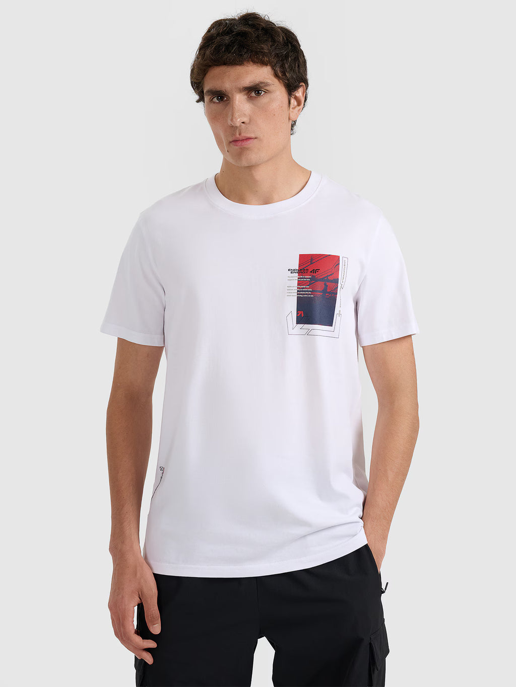 T-shirt regular z nadrukiem męski