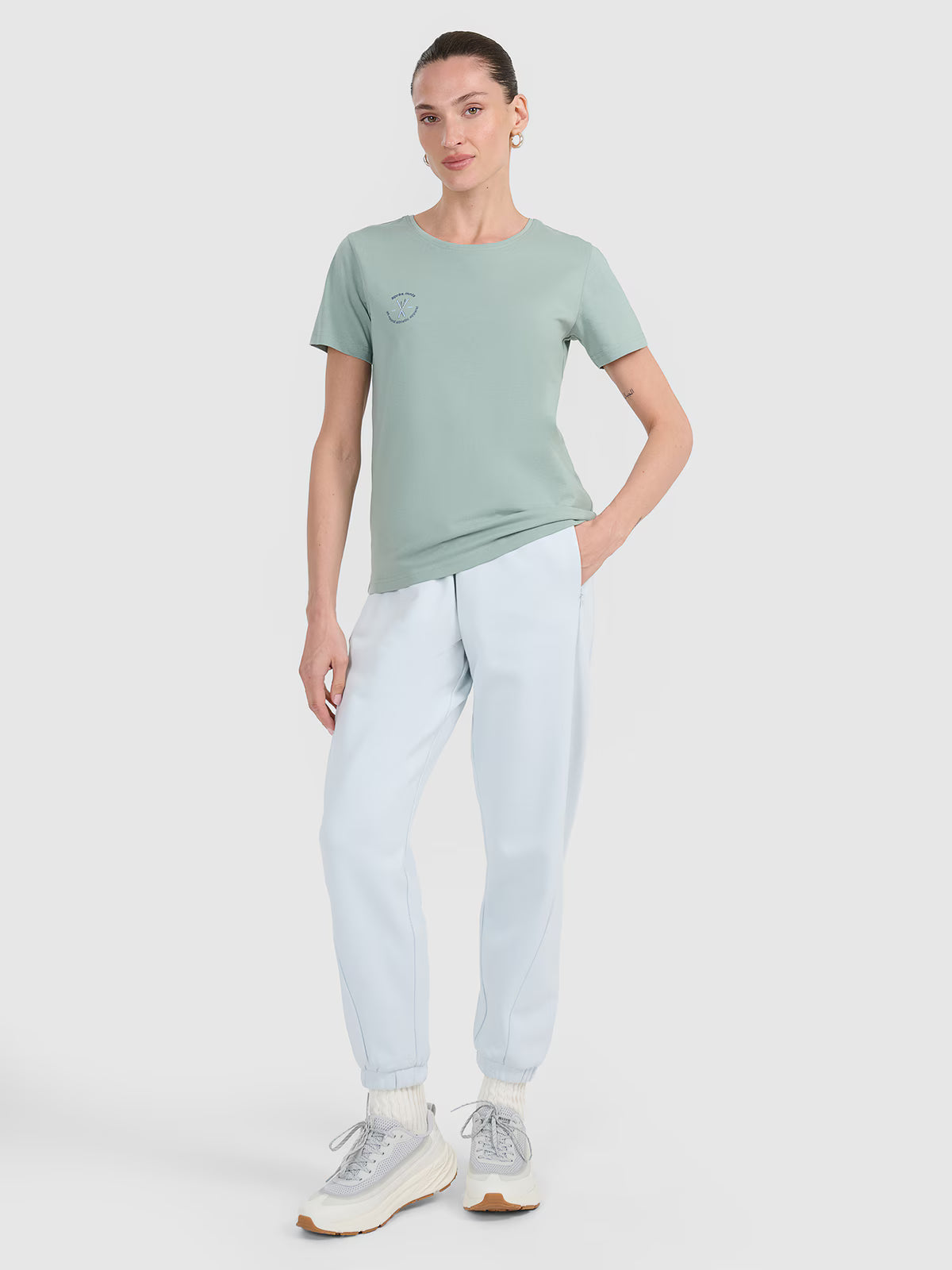 T-shirt regular z nadrukiem damski