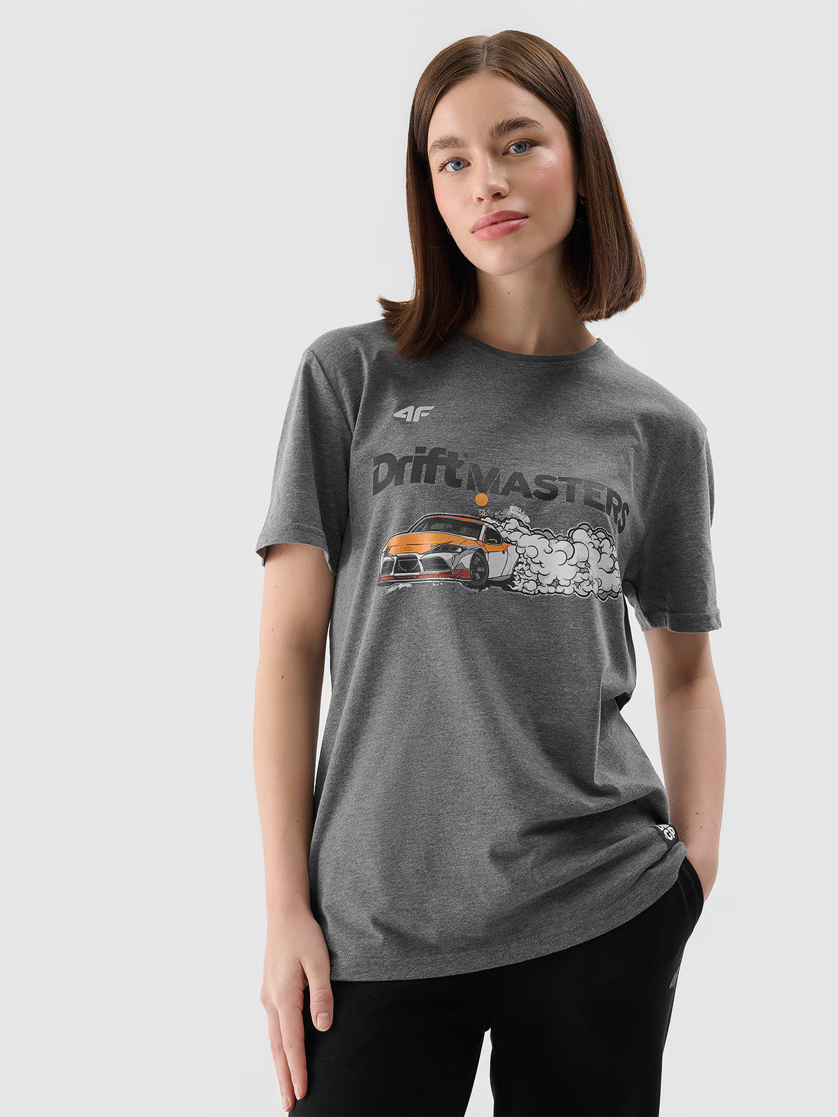 T-shirt regular z nadrukiem uniseks 4F x Drift Masters