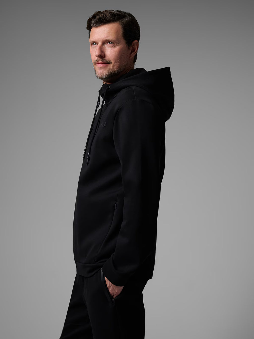 Bluza dresowa regular z kapturem męska 4F x Robert Lewandowski