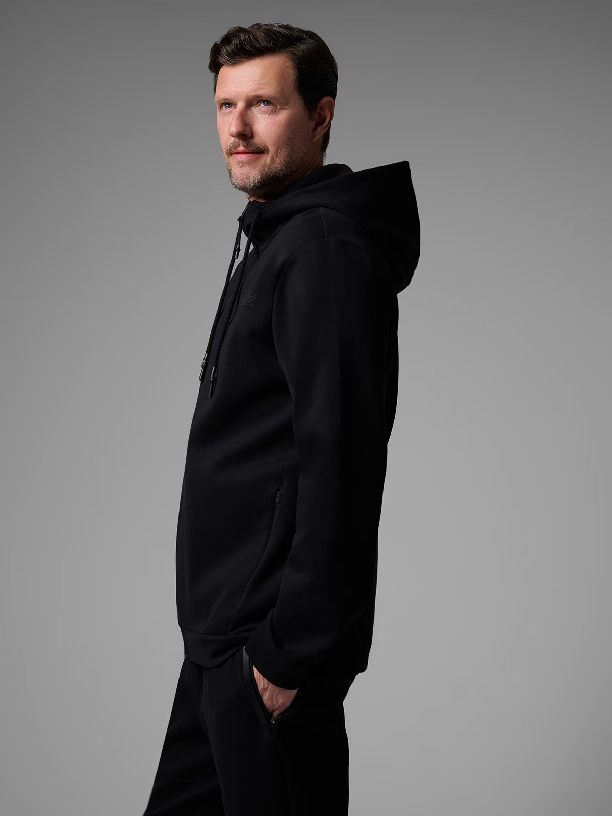 Bluza dresowa regular z kapturem męska 4F x Robert Lewandowski