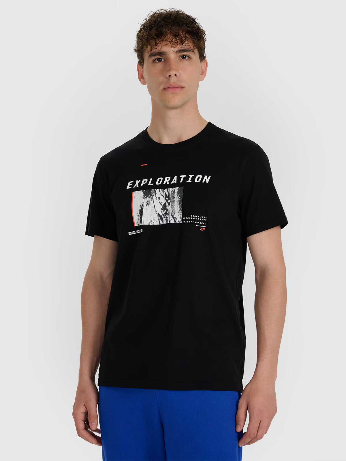 T-shirt regular z nadrukiem męski