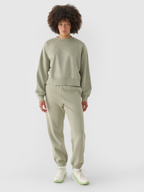 Bluza dresowa oversize nierozpinana bez kaptura damska