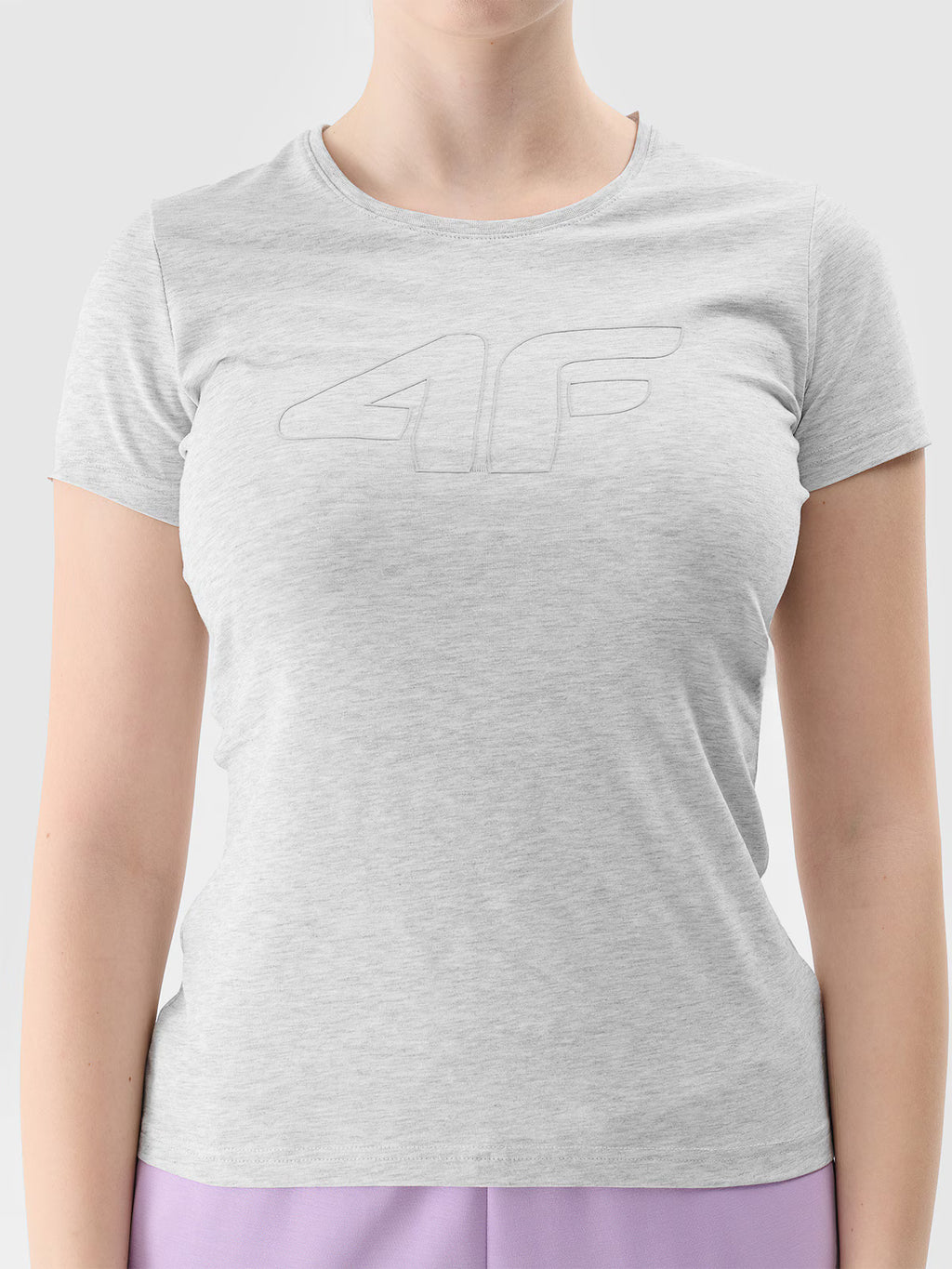 T-shirt slim z nadrukiem damski
