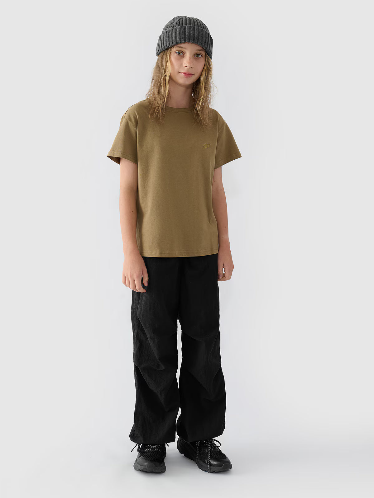T-shirt gładki dziewczęcy