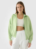 Bluza crop top rozpinana bez kaptura damska