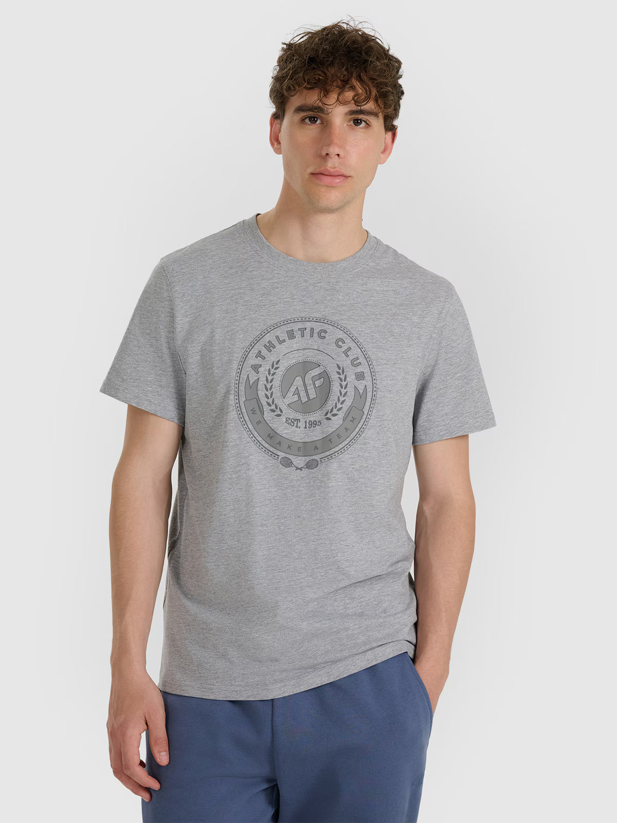 T-shirt regular z nadrukiem męski