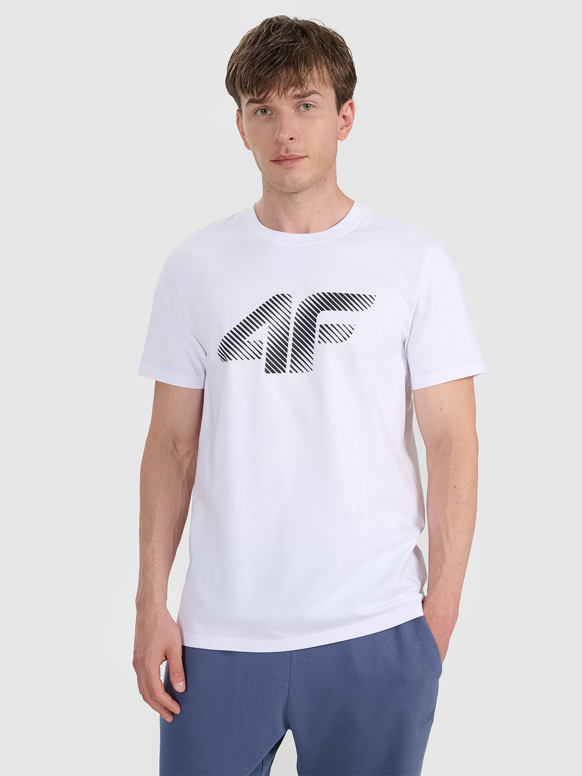 T-shirt regular z nadrukiem męski