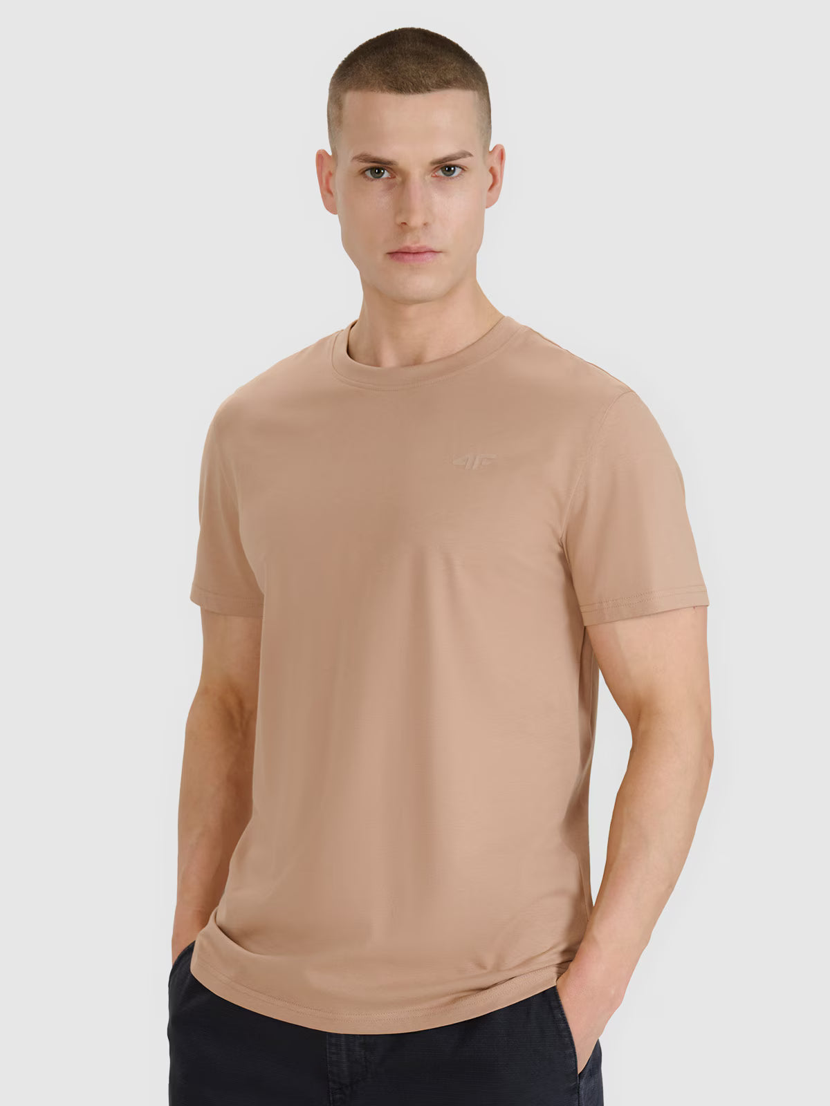 T-shirt regular gładki męski