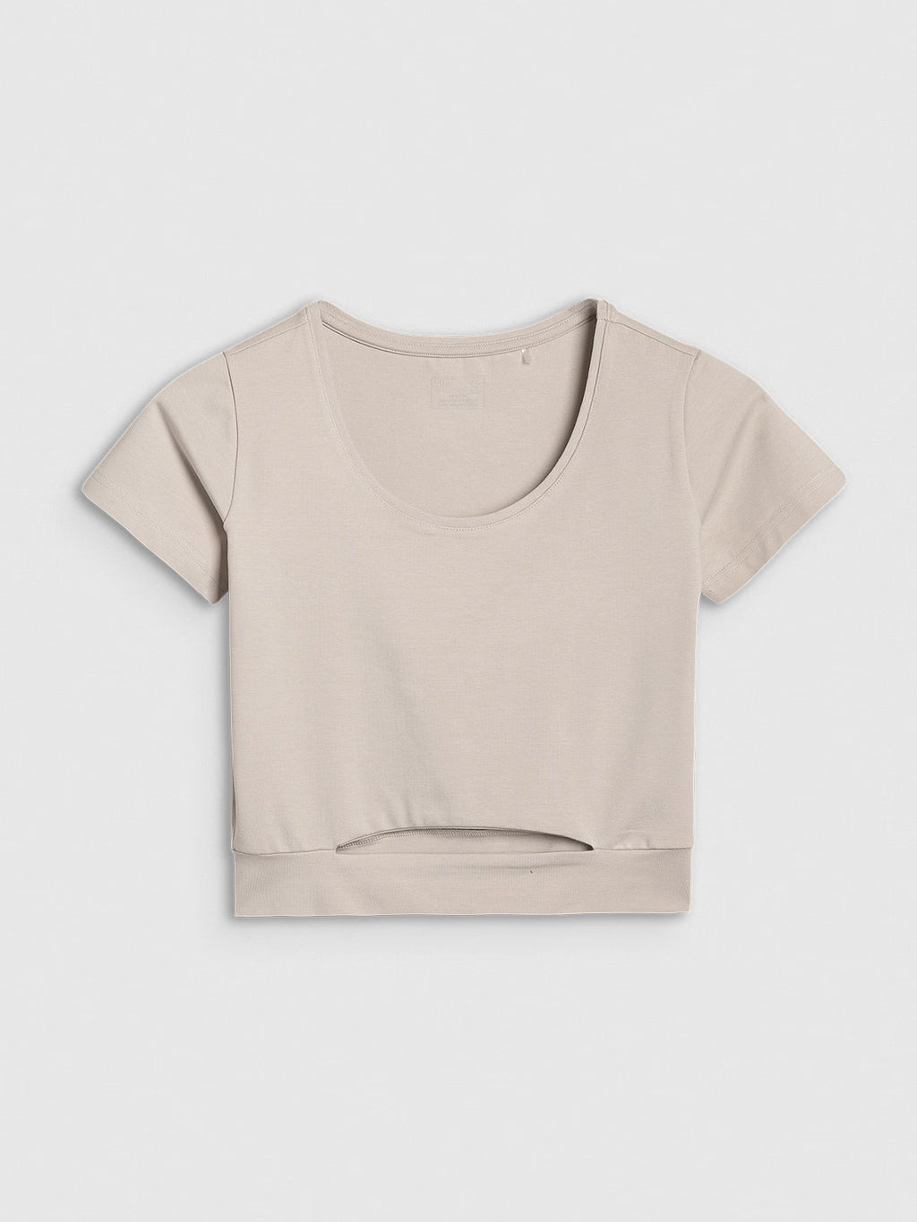 T-shirt crop top gładki damski