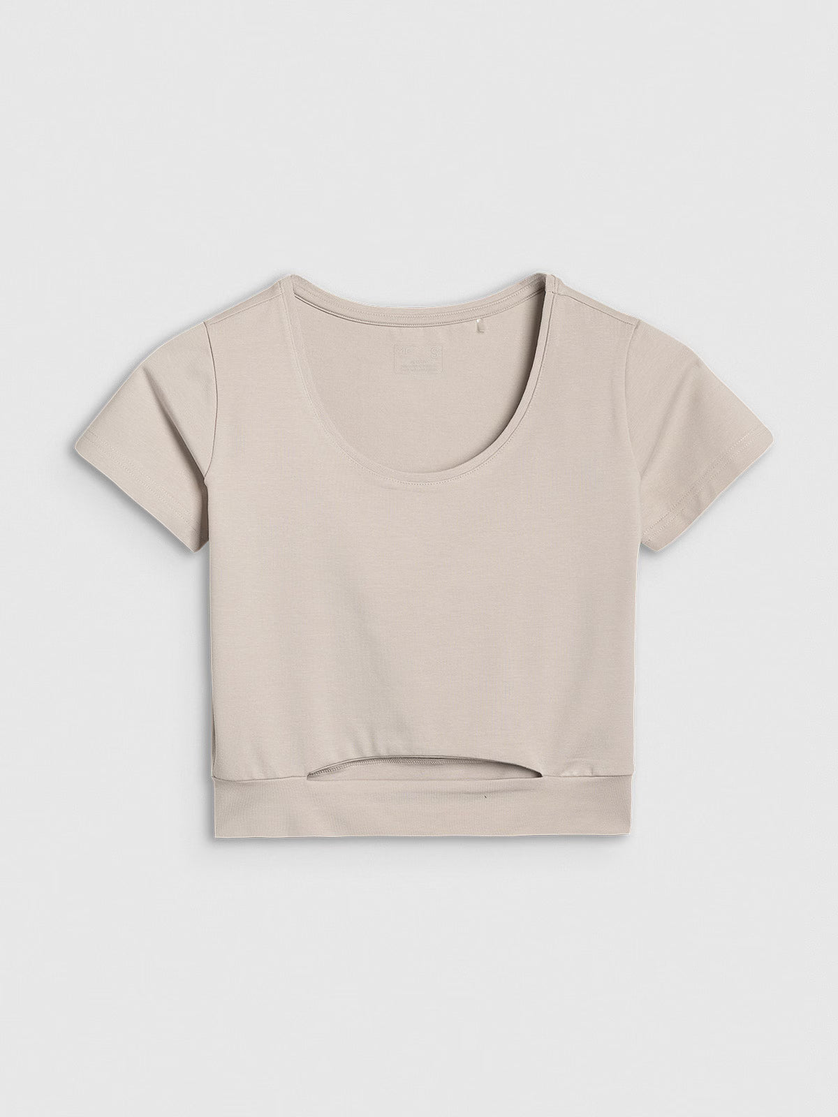 T-shirt crop top gładki damski
