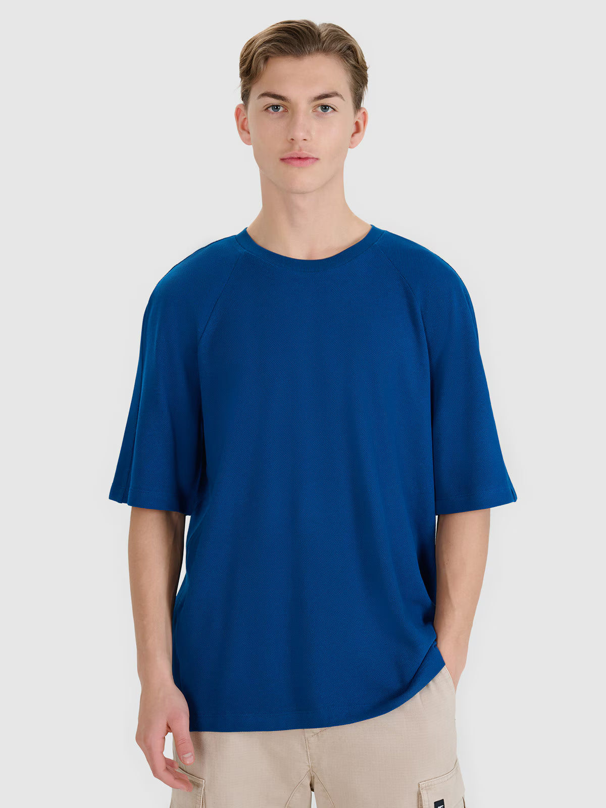 T-shirt oversize z modalem męski