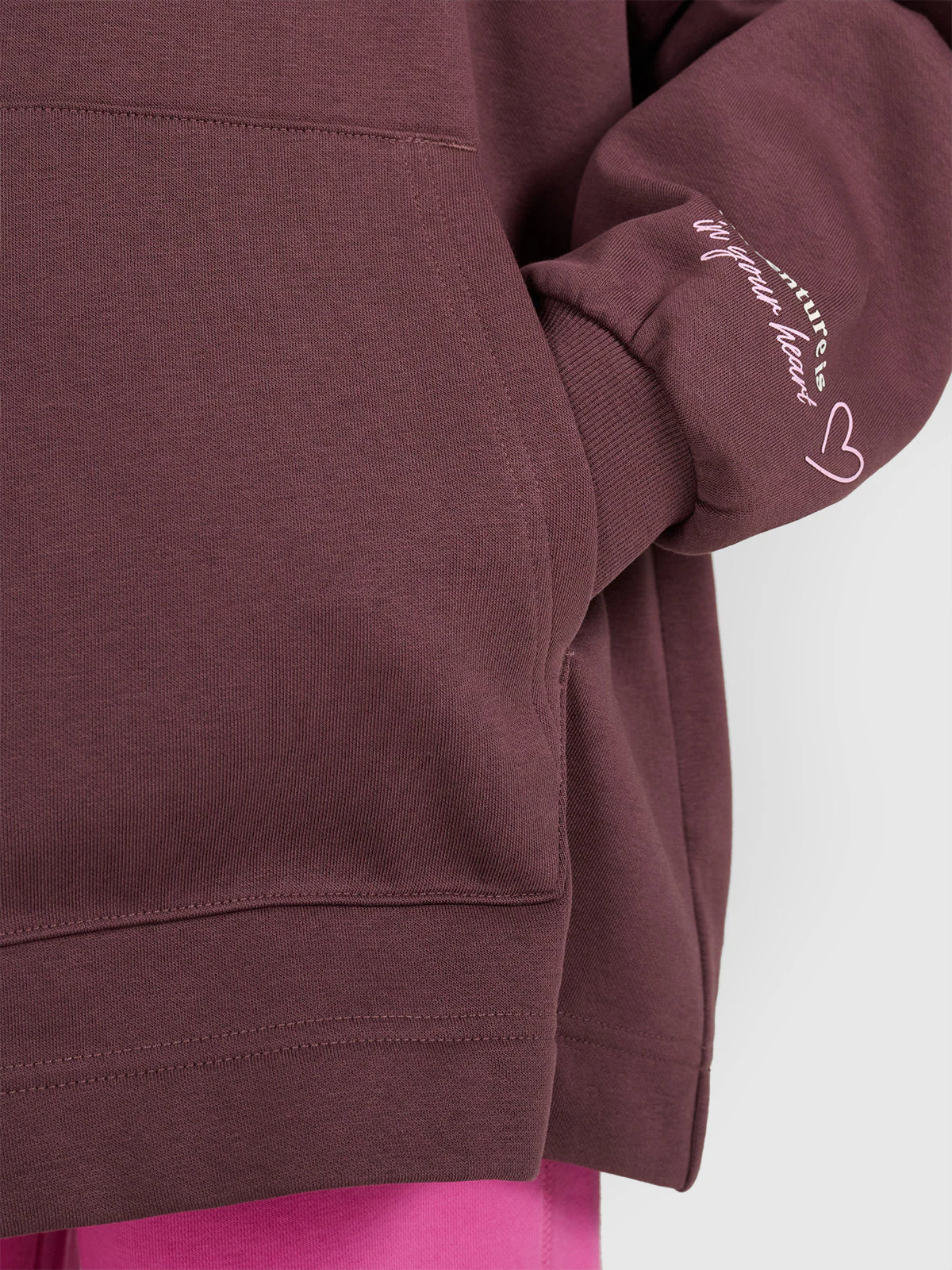 Bluza dresowa oversize nierozpinana z kapturem dziewczęca