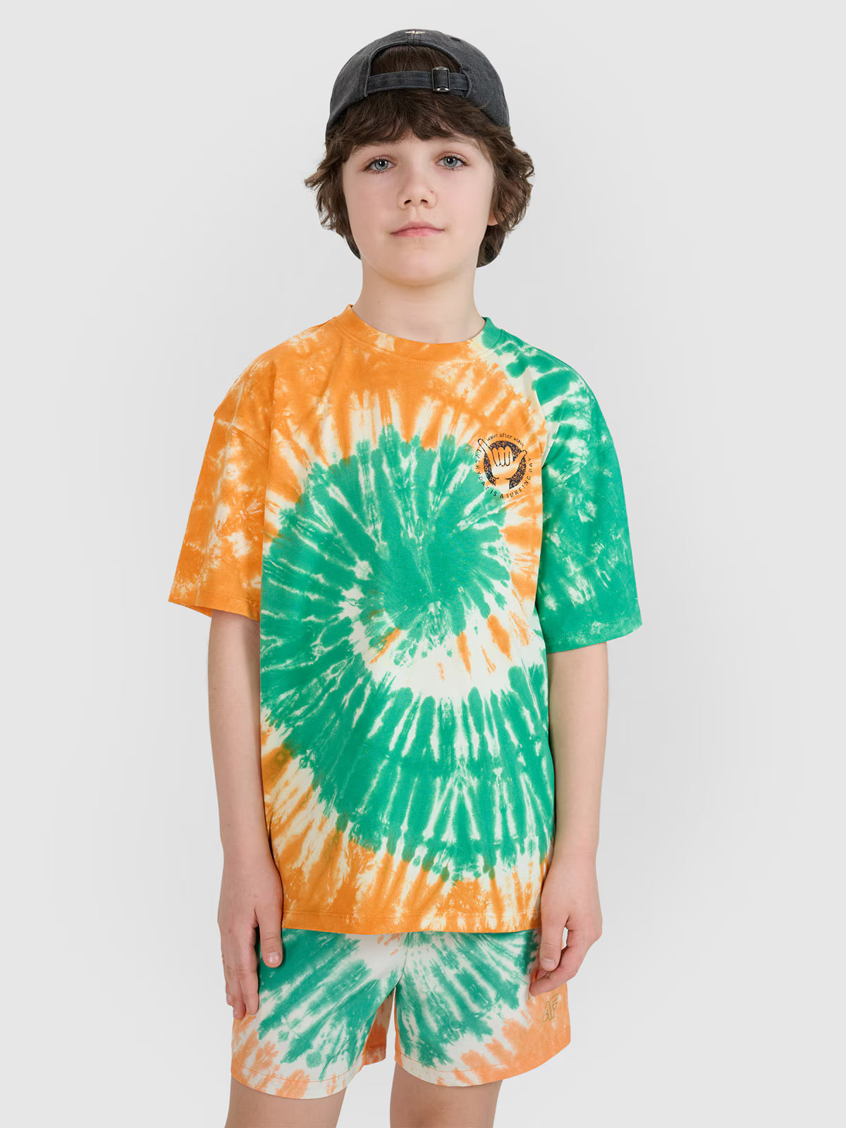 T-shirt oversize tie-die chłopięcy