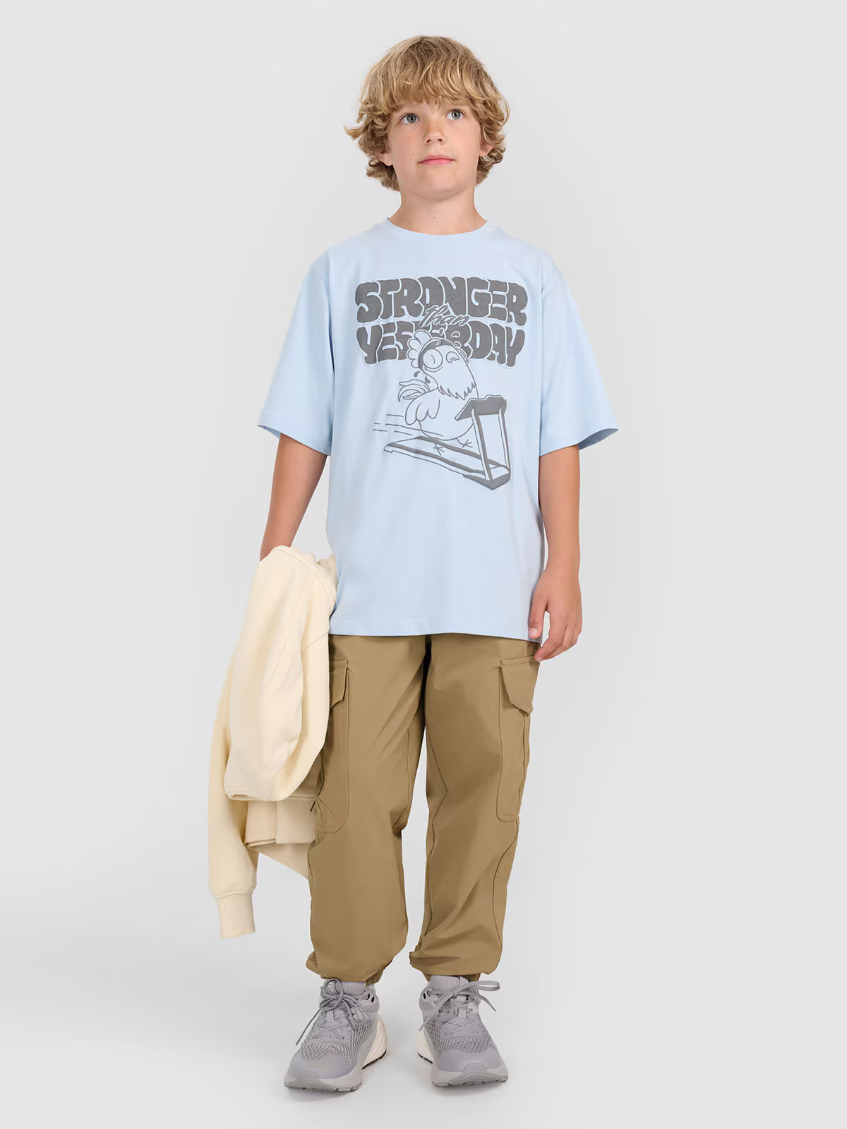 T-shirt oversize z nadrukiem chłopięcy