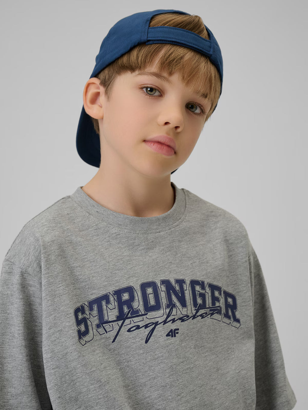 T-shirt loose z nadrukiem chłopięcy